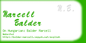 marcell balder business card